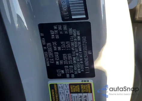 2025 Kia Carnival Hybrid Sx Prestige z USA, uszkodzony, nr VIN KNDNE5KA6S6072640